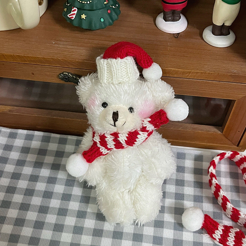 Wholesale Christmas Bear Plush Toy Keychain
